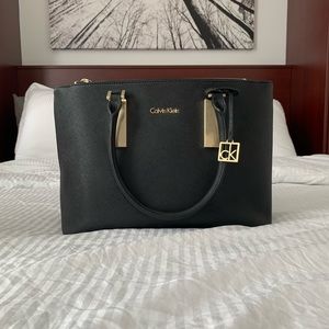 Calvin Klein Black Structured Handbag